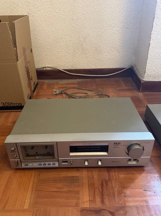 Pletina Cassette Vintage Akai CS-M02 Stereo Silver