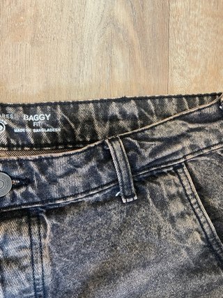 Pantalón Baggy Oversized Gris Talla L