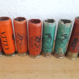 15 CARTUCHOS DE CARTON ANTIGUOS VACIOS