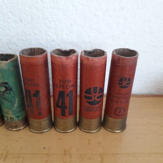 15 CARTUCHOS DE CARTON ANTIGUOS VACIOS