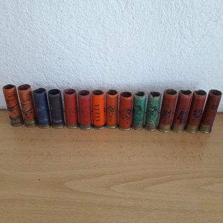 15 CARTUCHOS DE CARTON ANTIGUOS VACIOS