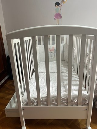 Cuna XL Blanca con 2 Cajones