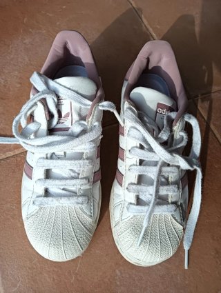 Adidas Superstar Niña Talla 36 Rosa/Blanco