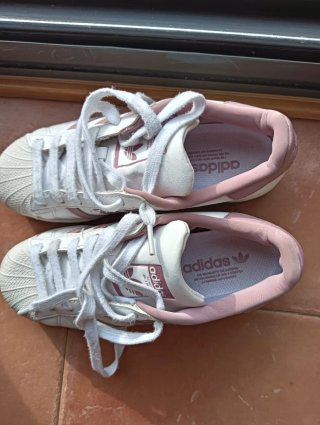 Adidas Superstar Niña Talla 36 Rosa/Blanco