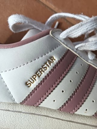 Adidas Superstar Niña Talla 36 Rosa/Blanco