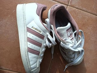 Adidas Superstar Niña Talla 36 Rosa/Blanco