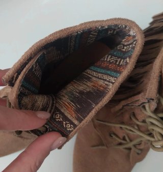 Botines cuña ante marrón talla 40 Corina