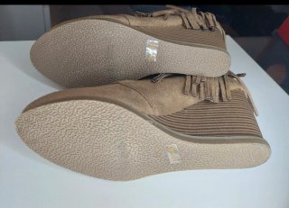 Botines cuña ante marrón talla 40 Corina