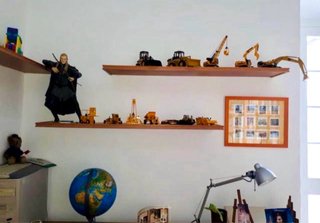 Mesa de escritorio en L de madera