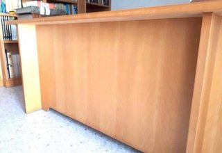 Mesa de escritorio en L de madera