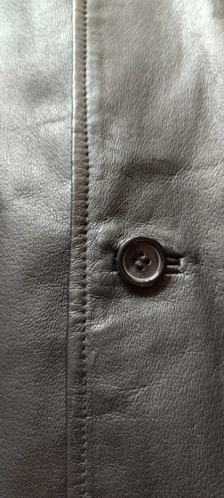 Chaquetón de Piel Hombre Talla 56 Negro