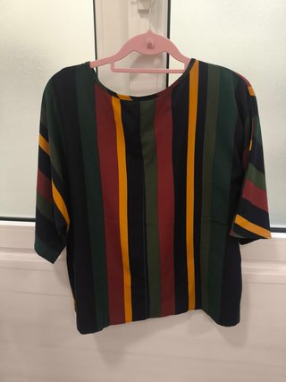 Blusa SHEIN rayas multicolor Talla L