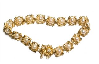 Pulsera Oro 18k y Perlas Cultivadas 20,28gr