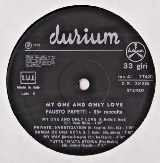 Fausto Papetti 35a Raccolta LP 1982 Durium