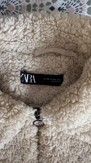 Chaqueta de borreguito Zara Beige