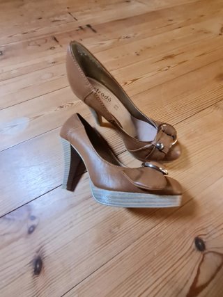 Scarpe con tacco donna marroni