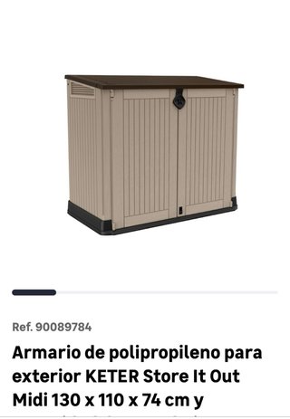 Armario de jardín de polipropileno para exterior