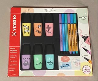 Kit Stabilo Pastel Love: Rotuladores y Pegatinas