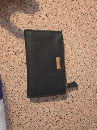 Cartera/Tarjetero Negro con Cremallera