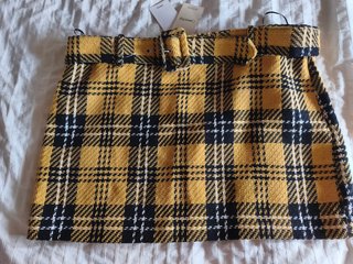 Minifalda de cuadros Mango XL