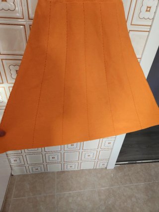 Vestido de punto naranja Zara