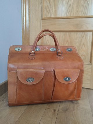 Bolso de Viaje de Cuero estilo vintage.