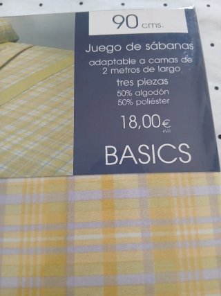 Juego Sábanas Cama 90cm