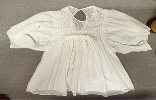 Blusa Blanca con Bordados Zara M