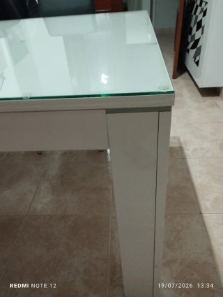 Mesa de Comedor Extensible Blanca y sillas