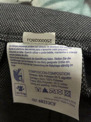 Mochila Portabebés Jane Gris