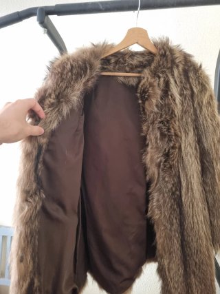 Chaquetón Vintage de Pelo Natural Marmota 3/4