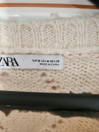 Jersey de punto Zara beige
