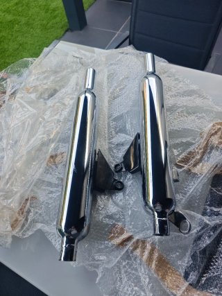 Escapes Triumph Bonneville T120 Cromados