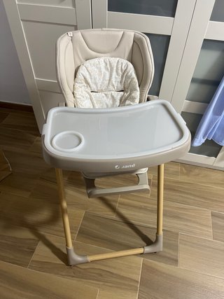 Trona Jané beige y madera