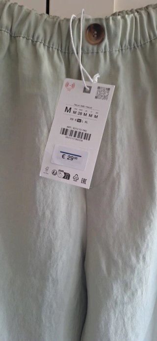 Pantalón Recto ZARA Verde Agua talla M