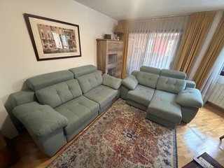 Conjunto de Sofás 3 y 2 Plazas Verde grandes