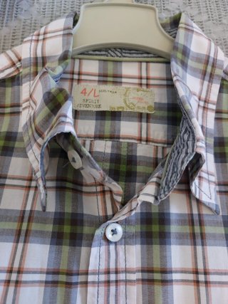 Camisa hombre cuadros estilo vintage talla L - 1 €