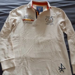 Polo Valecuatro manga larga hombre beige