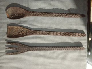 Set di Posate Artigianali in Legno