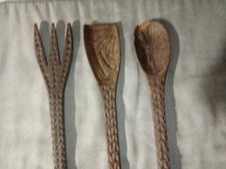 Set di Posate Artigianali in Legno