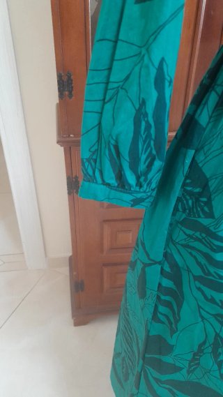 Vestito verde cotone ed elastan