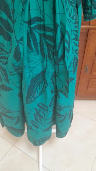 Vestito verde cotone ed elastan