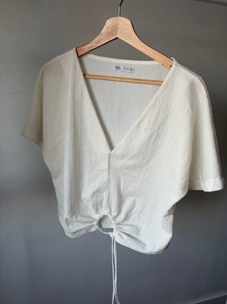 Blusa Zara Blanca Talla S