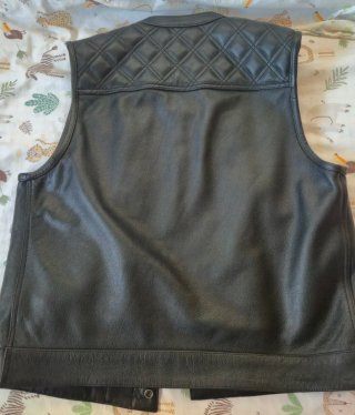 Chaleco de cuero para moto