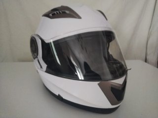 Casco Moto (homologado ) NAT HUT Blanco. Con funda