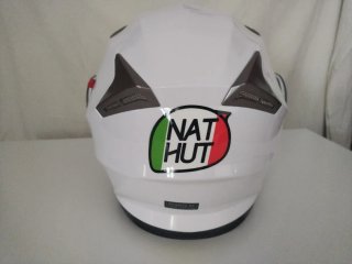 Casco Moto (homologado ) NAT HUT Blanco. Con funda