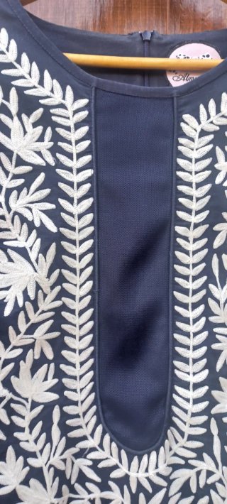 Vestido ALMATRICHI azul bordado