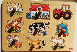 Set de 4 Puzzles de madera para niños de 1-3 años