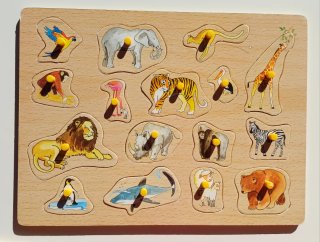 Set de 4 Puzzles de madera para niños de 1-3 años