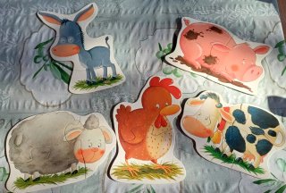Set de 4 Puzzles de madera para niños de 1-3 años